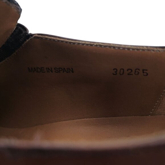 Mezlan Spain Men size 9 Burnished Brown Calf Leather Dress Shoes Slip-on Loafers - Picture 10 of 13